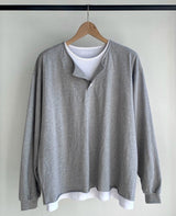 [A-T0042] レイヤードヘンリーネックTシャツ (3色)