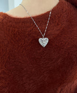 og heart necklace