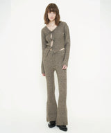 ASYMMETRIC COLOR KNIT CARDIGAN