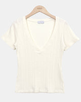 Perton Deep V-Neck Short Sleeve T-Shirt