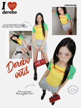 レモネードアンバランスオフショルダーショートスリーブTシャツ