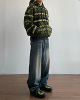 Jacquard Fleece Hooded Jumper