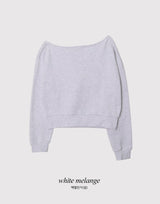 カジュアルワンショルダースウェットシャツ (3color)