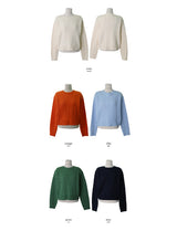 ウィンター ラウンドクロップツイストニット(6color)