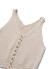 Nuts sleeveless knit_beige 