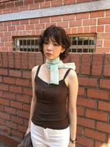 Epo Sheer Button Sleeveless (6color)