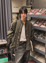 モーヴ ウォッシュド ショート フィールドジャケット