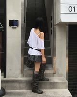 チェックバルーンスカート