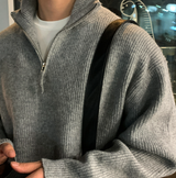  Logane Drake Cash-Like Half Zip-Up Knit