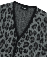 LEOPARD HAIRY KNIT CARDIGAN