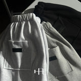 [HFORUS MADE] コルンカットオフスウェットパンツ イン ブラック