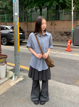 ヒカ レイヤードスカートパンツ