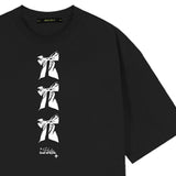 ホーリーリボンオーバーフィット半袖Tシャツ_BLACK