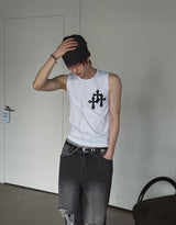Cross Patch Ribbed Sleeveless