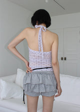 POLKA DOT HALTER SLEEVELESS