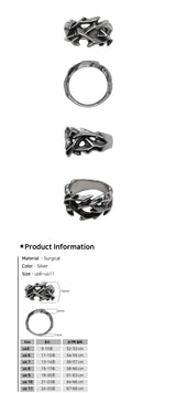Surgical)Metallic Real Tree Bold Ring