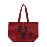 Weekend warrior typography printing tote-bag (Red)_1