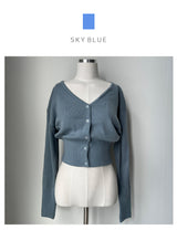  Page slim fit shibori V-neck knit cardigan (6 colors)