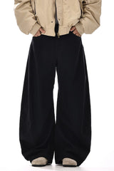 Draped Wide Leg Dress Pants