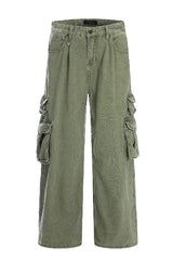 Flared Pocket Work Trousers