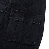 カーゴルーズフィットデニムパンツブラック