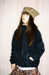 Twister Star Button Beanie - Brown    