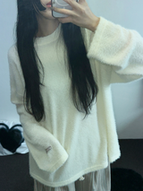 パッチ🤎ルーズガーリーオーバーニット🧸🤍🤎🖤4カラー