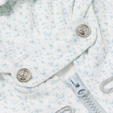 Vintage Floral Napoleon Button Loose Fit Hooded Zip-Up Hoodie
