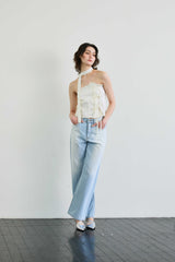 AZURE WIDE DENIM PANTS / SKY BLUE