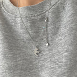brd Lovely Bird Stainless Steel Lucky New Long Beads Layered Coin Luck Necklace