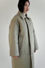Oversized puffer coat, Khaki
