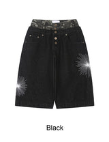 Radi camo sagging Bermuda denim pants