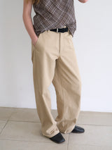 Hazel wide pants (Beige)