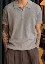 Hachi Linen Collar Short-Sleeve Knit 5COLOR