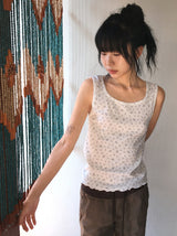 Theron Wave Flower Square Neck Sleeveless