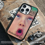 Hip Pixel Baby Face Epoxy Bumper iPhone Case
