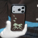 Horse Star Matcha Brown Vintage Case