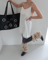 Strap fur leg warmer
