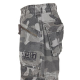 8287 Graffiti Logo Camo Cargo Pants (Gray)