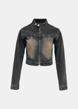 Hepto Washed Denim Zip-up Jacket