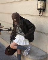 [Bellide made/Overfit] ロックシックレザーブルージャケット