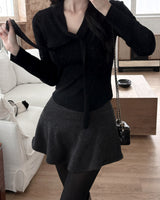 Pellong flared mini skirt (including underpants)