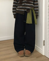 [ORIGINAL] ROSE Pintuck Cotton Pants