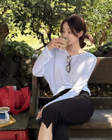 チン バックスリット Tシャツ