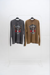 アメリカンヴィンテージウォッシュドワッフル長袖Tシャツ