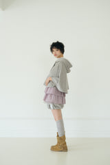VANILLA TERRY HOOD CAPE (GREY)