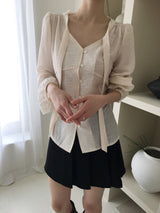 Peach blouse
