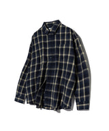 87-STAN092 ビンテージフォレストオーバーフィット長袖タータンチェックシャツ