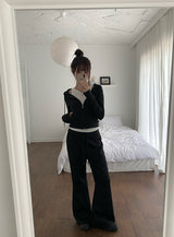 ガゼル スリムフィット クロップ フード ジップアップ