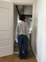 Cebu striped V-neck knit (2color)
